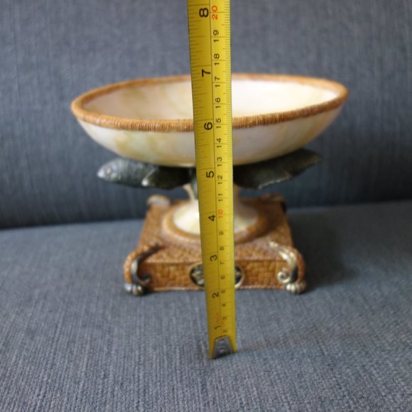 Vintage Pedestal Bowl Decorative Center Piece - Picture 11 of 12